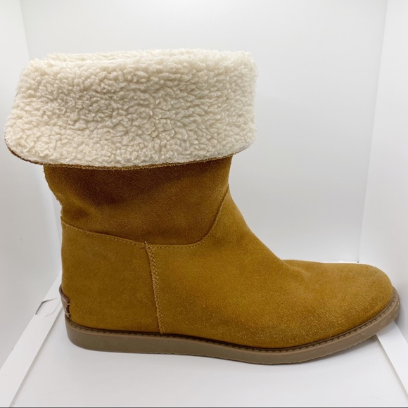 Bass Aria Brown Suede and Shearling Boots Size 8.5M - Picture 2 of 9